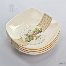 波比大号简约正方餐盘（4pcs）