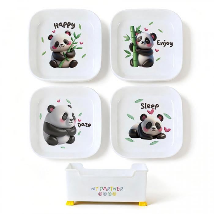 萌宝方盘(八个盘子加托座九件套)