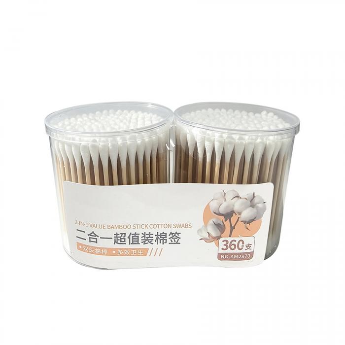 二合一超值装竹棒棉签(360支)