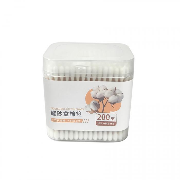 竹棒磨砂盒棉签(200支)