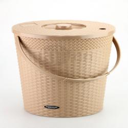 8L仿藤编茶渣桶