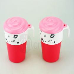 带盖双色杯（二只装）