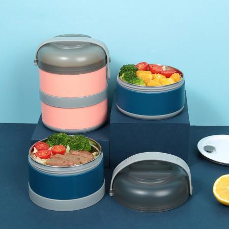 碗盖式保温不锈钢饭盒双层900ml 2024新色
