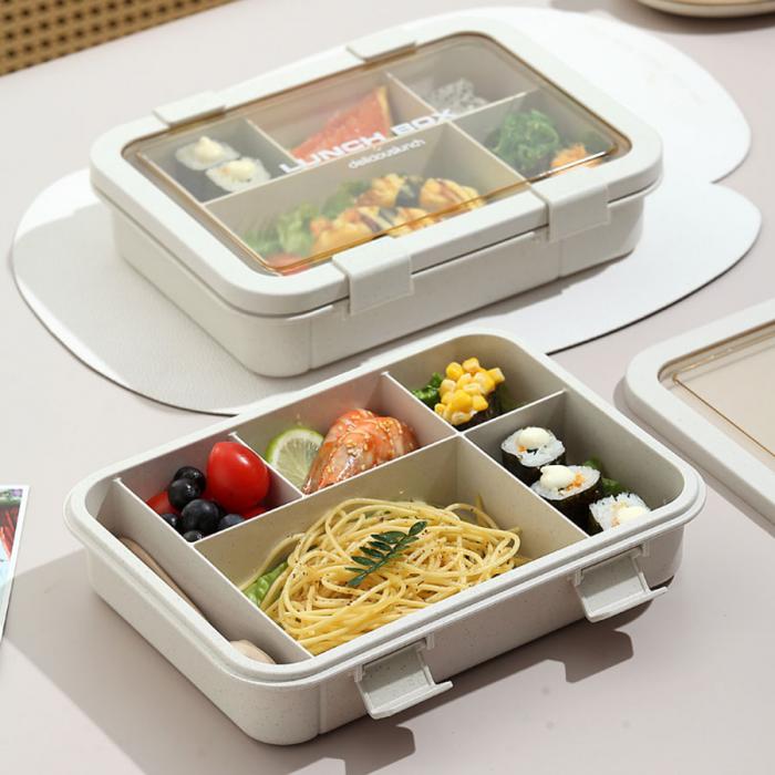 小麦款分格饭盒1500ml