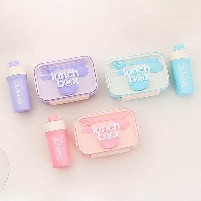 长方形沙拉饭盒水壶套