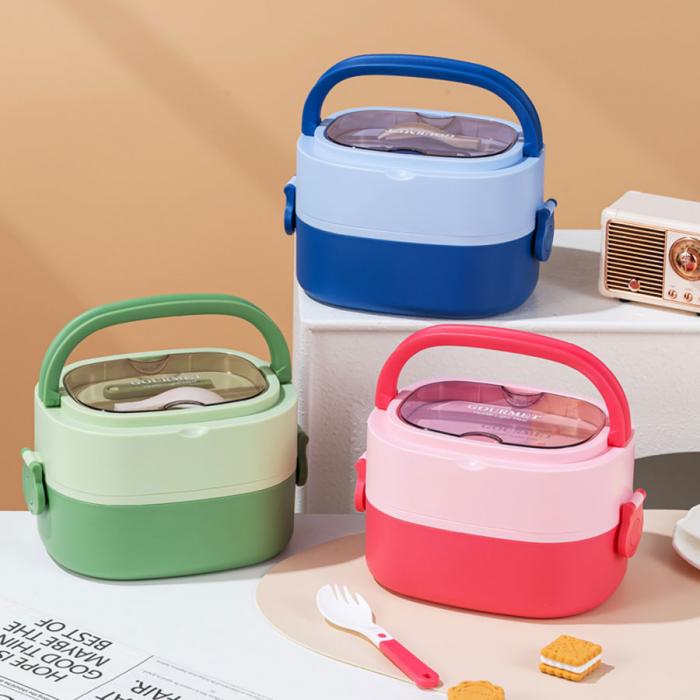 椭圆分格饭盒1500ml