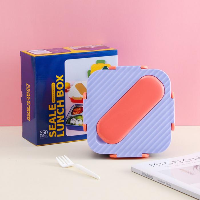 方形分格不锈钢饭盒